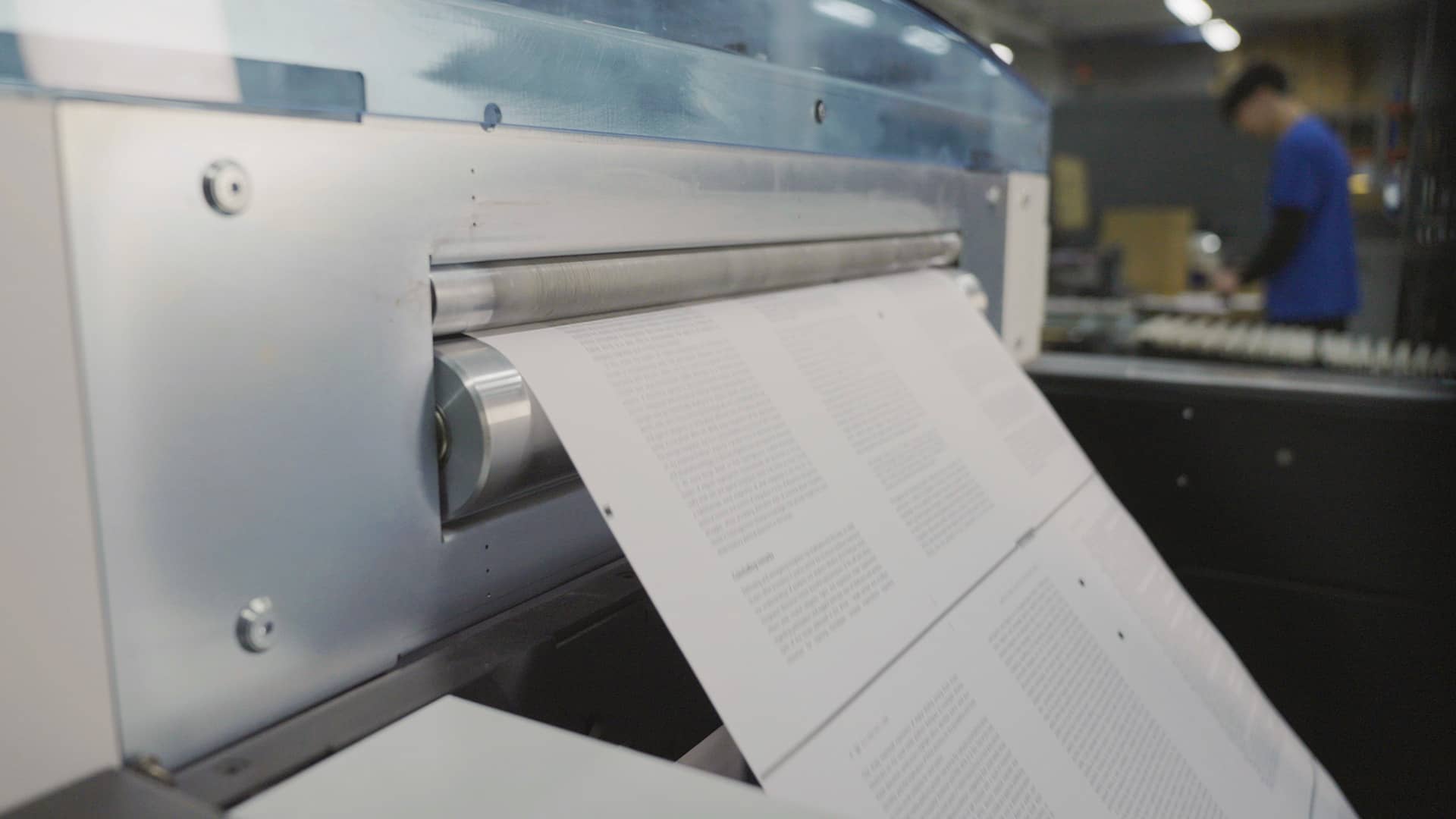 Image of book on printing press